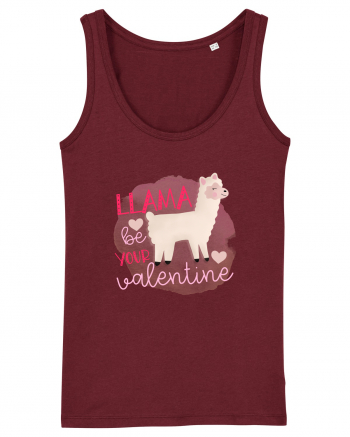 Llama Be Your Valentine Burgundy