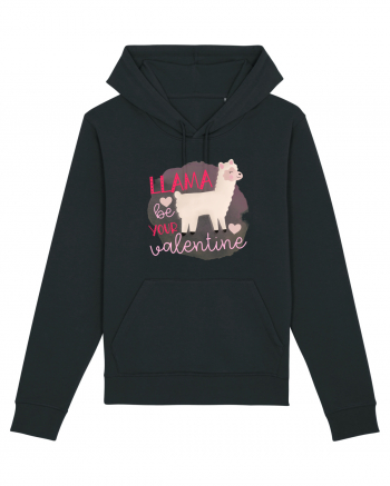 Llama Be Your Valentine Black