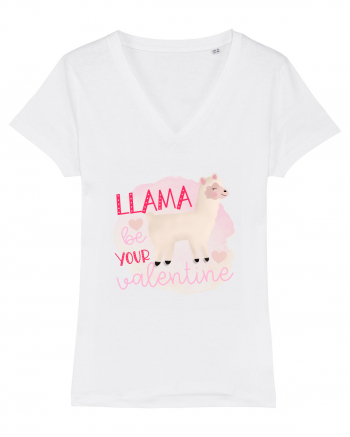 Llama Be Your Valentine White