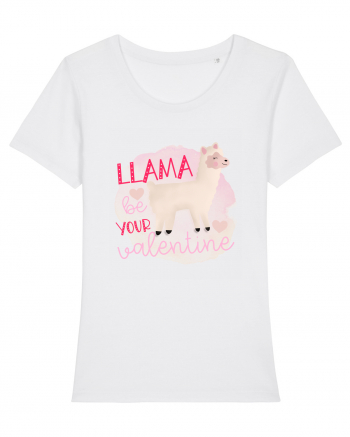 Llama Be Your Valentine White