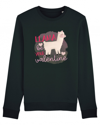 Llama Be Your Valentine Black