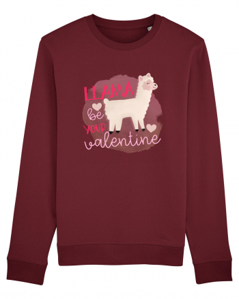 Llama Be Your Valentine Burgundy