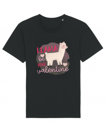 Llama Be Your Valentine Black