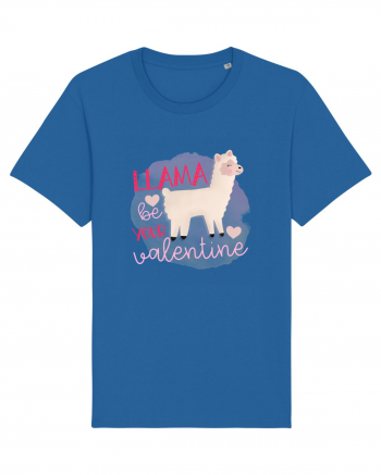 Llama Be Your Valentine Royal Blue