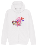 Love More Worry Less Gnome Hanorac cu fermoar Unisex Connector