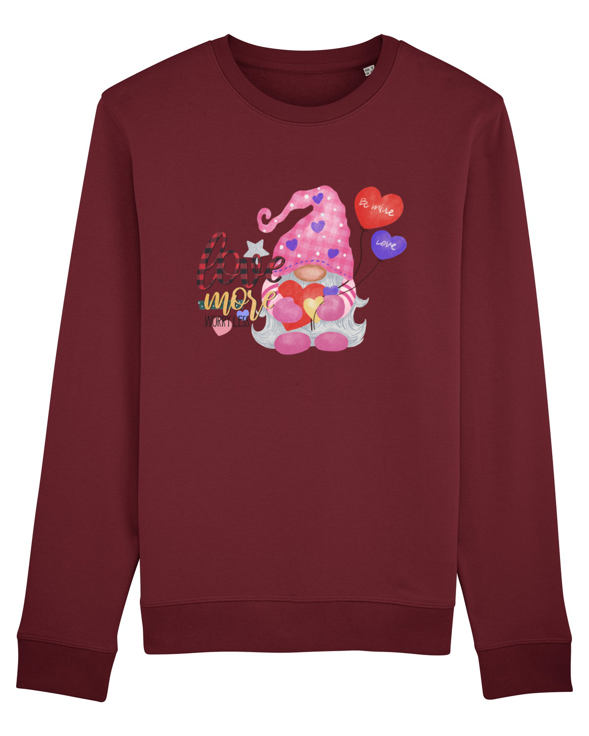 Bluză mânecă lungă Unisex Rise Burgundy