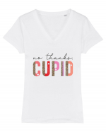 No Thanks Cupid Tricou mânecă scurtă guler V Damă Evoker