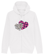 Print Hearts Hanorac cu fermoar Unisex Connector