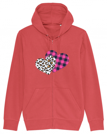 Print Hearts Carmine Red