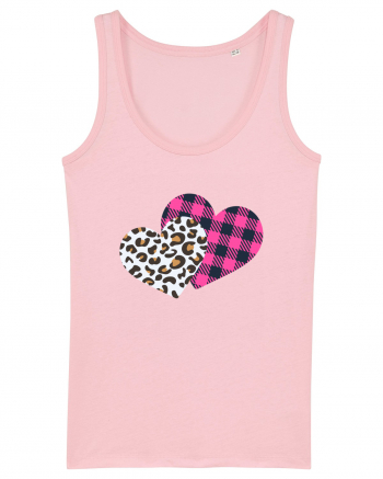 Print Hearts Cotton Pink