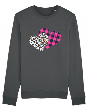 Print Hearts Anthracite