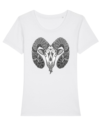 Berbec-zodiac B&W White