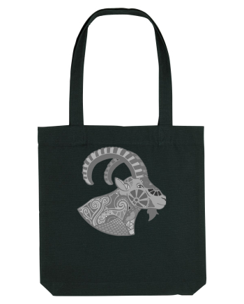 Capricorn-zodiac B&W Black
