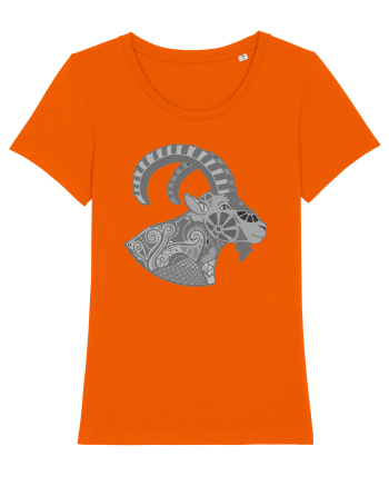Capricorn-zodiac B&W Bright Orange