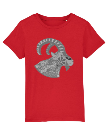 Capricorn-zodiac B&W Red