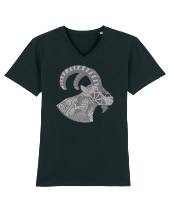 Capricorn-zodiac B&W Black