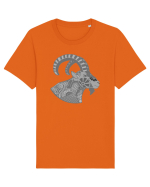 Capricorn-zodiac B&W Tricou mânecă scurtă Unisex Rocker
