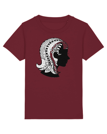 Fecioara-zodiac B&W Burgundy