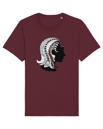 Fecioara-zodiac B&W Burgundy