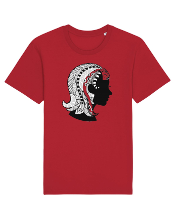 Fecioara-zodiac B&W Red