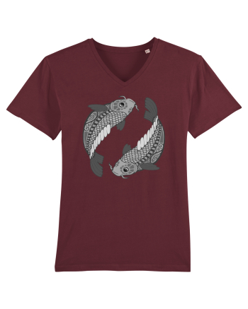 Pesti-zodiac B&W Burgundy