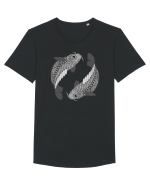 Pesti-zodiac B&W Tricou mânecă scurtă guler larg Bărbat Skater