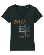 Travel Bali, Indonesia Tricou mânecă scurtă guler V Damă Evoker