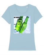 My Bucket List Beer, Ice and mici Tricou mânecă scurtă guler larg fitted Damă Expresser