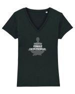 Female entrepreneur Tricou mânecă scurtă guler V Damă Evoker