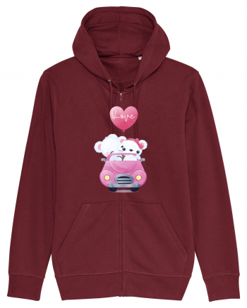 Valentine Polar Bear Love Burgundy