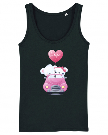 Valentine Polar Bear Love Black