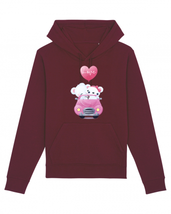 Valentine Polar Bear Love Burgundy