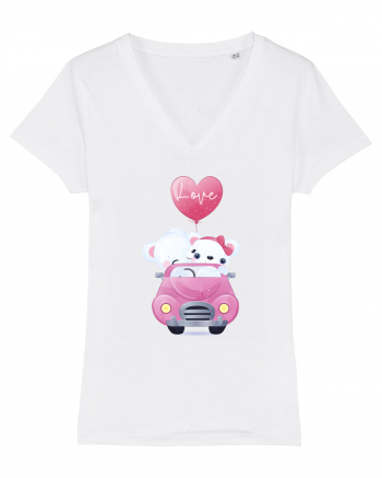 Valentine Polar Bear Love White