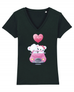 Valentine Polar Bear Love Tricou mânecă scurtă guler V Damă Evoker