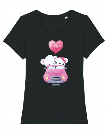 Valentine Polar Bear Love Black