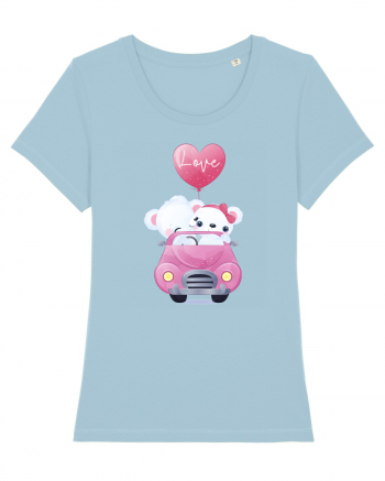 Valentine Polar Bear Love Sky Blue