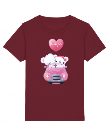 Valentine Polar Bear Love Burgundy