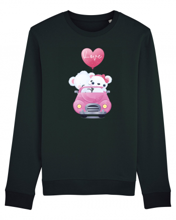 Valentine Polar Bear Love Black