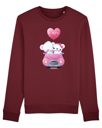 Valentine Polar Bear Love Burgundy