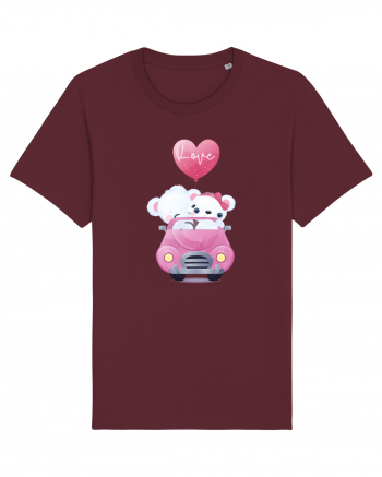 Valentine Polar Bear Love Burgundy