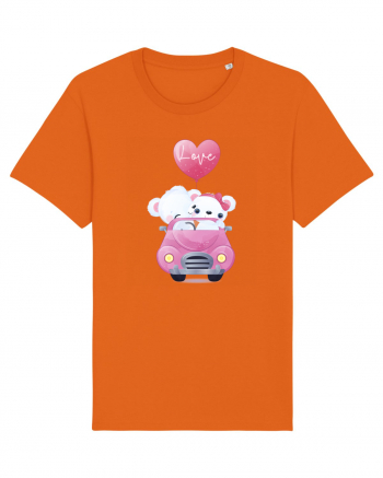 Valentine Polar Bear Love Bright Orange