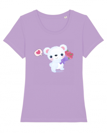 Valentine Polar Bear Happy Lavender Dawn