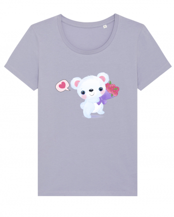 Valentine Polar Bear Happy Lavender