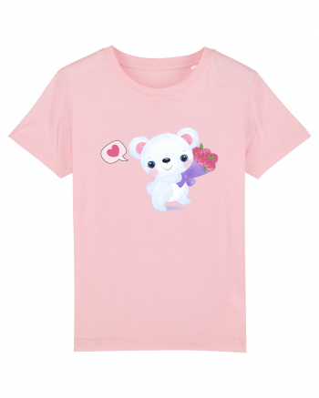 Valentine Polar Bear Happy Cotton Pink