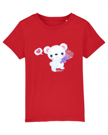 Valentine Polar Bear Happy Red