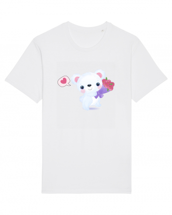 Valentine Polar Bear Happy White