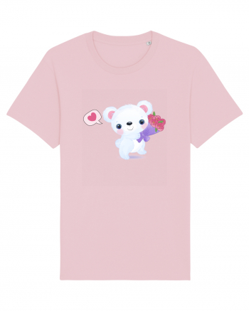 Valentine Polar Bear Happy Cotton Pink