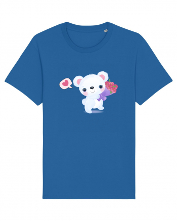 Valentine Polar Bear Happy Royal Blue