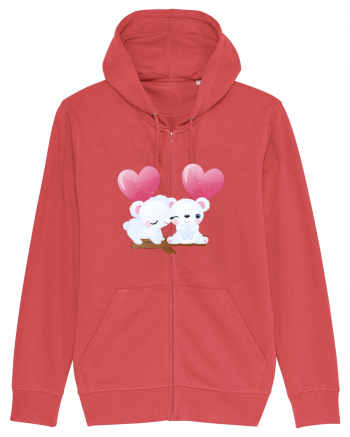 Valentine Polar Bear Heart Carmine Red