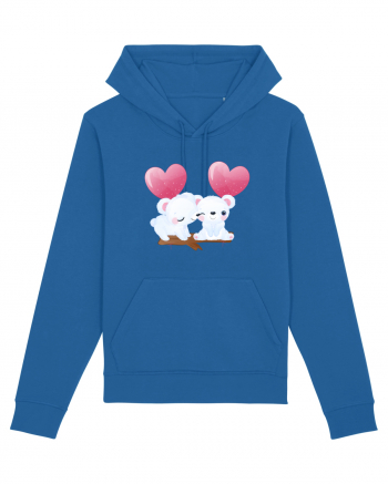 Valentine Polar Bear Heart Royal Blue